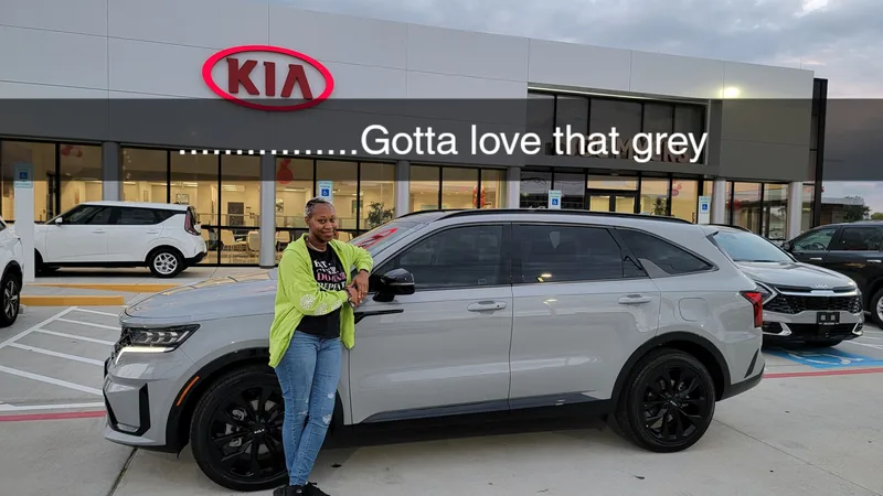 Customer taking delivery of their vehicle